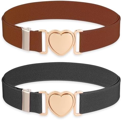 Amazon.com: Andibro Heart Elastic Waist Belts for Girls